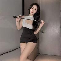 Sexy Secretary Costume Set - Ultra-Short Skirt Lingerie Outfit for Women, Seductive Sleepwear & Bedroom Wear thumbnail