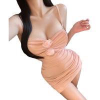 Small Bust Sexy Lace Sleep Dress - Flirty Off-Shoulder Slip Dress for Date Night & Romance thumbnail