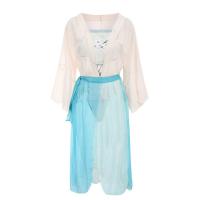 Sexy Ancient Chinese Style Lingerie Set – Embroidered Sheer Hanfu Doudou Bedroom Costume Outfit thumbnail
