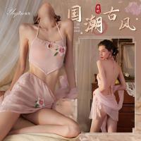 Yeqin Roleplay Lingerie Set - Seductive Chinese-Style Bodice Bra, No-Remove Erotic Costume Outfit for Adults thumbnail