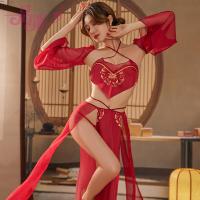 Pinxian Ancient Chinese Bodice Skirt Set - Hanfu-Inspired Lingerie for Couples, Seductive Flower Queen Costume thumbnail