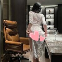 Sexy Plus Size Lingerie Set - Sheer Lace Retro Cheongsam Bodycon Outfit, Busty Air Hostess Costume thumbnail