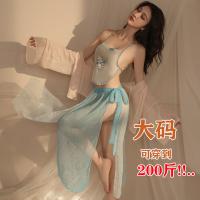 Chinese Traditional Doudou Lingerie - Sheer Chiffon Vintage Erotic Sleepwear, Retro No-Remove Uniform