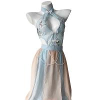 Seductive Sheer Lingerie Sleepwear Set – Vintage Chinese-Inspired Hanfu Qipao Style No-Remove Outfit thumbnail