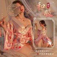 Suxingjia Purple Sensual Robe Sleep Dress – Floral Kimono-Style Lace Bathrobe with Waist Tie, Japanese-Inspired Lingerie thumbnail