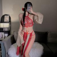 Vintage Chinese-Style Lingerie Set - Plus Size Silk Qipao Role Play Outfit for Sensual & Elegant Wear thumbnail