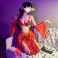 Guifei Sensual Lingerie Set - Exotic Silk Flowing Tassel Tang Dynasty Flyaway Sheer Costume thumbnail