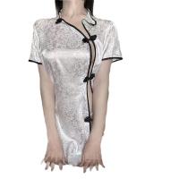 Sexy Qipao Lingerie Set - Seductive Silk Sleepwear & Roleplay Costume for Women thumbnail