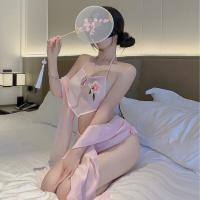 Seductive Silk Sleepwear Set – Pure & Tempting Vintage-Inspired Dance Maiden Lingerie Pajama Outfit thumbnail