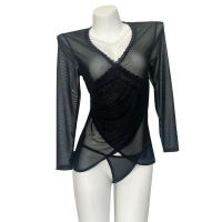 Sheer Mesh Long Sleeve Sexy Sleep Dress - Pure & Tempting Bodycon Lingerie Set, No-Remove Design thumbnail