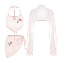 Rui Ruo Women's Sensual Vintage-Inspired Lingerie Set – Hanfu-Style Bodysuit, Shorts & Shawl Outfit thumbnail