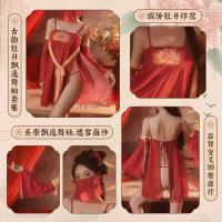 Ancient Peony Dance Sleeve Set - Floral Hanfu-Inspired Sensual Lingerie & Silk Sleepwear thumbnail
