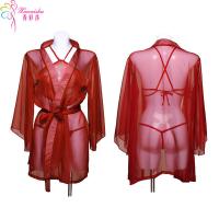 Chinese Style Sexy Hanfu Lingerie Set - Traditional Silk Doudou Sleepwear for Women, Plus Size Romantic Bedroom Outfit thumbnail