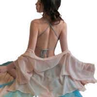 Sensual Hanfu Lingerie Set - Vintage Chinese Silk Sleepwear with Embroidery, Busty Long Dress & Tempting Costume thumbnail