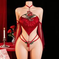 Muroa Ancient-Chic Silk Doudou Sleepwear – Pure-Yet-Tempting Open-Crotch Lingerie for Women thumbnail