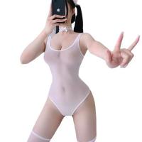 Plus Size Japanese-Style Sexy Deadstock Swimsuit - Open-Crotch One-Piece Lingerie & Sheer Sleepwear thumbnail