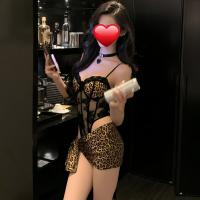 Plus Size Sexy Leopard Print Bodysuit with Underwire - Busty Pure & Tempting Midnight Lingerie Set thumbnail