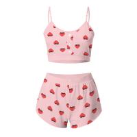 European-American Fashion Lace Trim Tank Top & Shorts Sleep Set - Sweet Women's Matching Loungewear Pajamas thumbnail