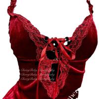 Sexy Mesh Bodysuit with Rhinestone Embellishments - Plus Size Lace-Up Hollow Out Lingerie Set for Women thumbnail