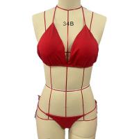 Yefeiyi Sexy Lace Bra Set with Padded Cups - European Style Bikini Set, Women's 3-Piece Lingerie & Swimwear