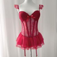 Sexy Lace Bralette Sleep Set with Underwire & Puff Skirt – French-Inspired Matching Lingerie Outfit thumbnail