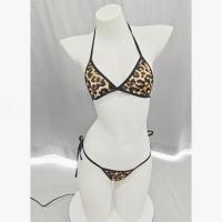 Leopard Print Sexy Lingerie Set - Adjustable Tie-Front Bikini & Role Play Outfit for Curvy Women thumbnail