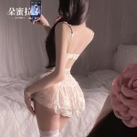 Women's Small-Bust Push-Up Lace Corset Top - Floral Print Sweet & Sexy Shapewear with Built-in Pads thumbnail