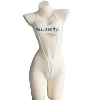 Daddy Letter Print Anime Lingerie Set - Busty One-Piece Belly Sleepwear, XL-XXL Cosplay Costume thumbnail
