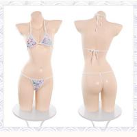 Plus Size Japanese Kimono Lingerie Set with Bow Print – Sexy Sheer Robe Sleepwear Outfit thumbnail