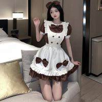 Suoqing Japanese-Style Lingerie Set for Women – Maid Lolita Soft Girl Dress, Anime-Themed Creamy Sweetheart Café Outfit thumbnail