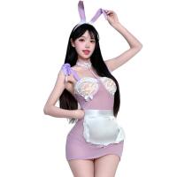 Plus Size Bunny Girl Costume - Sexy Maid Outfit with Removable Accessories, Seductive Lingerie Set for Cosplay & Role Pl thumbnail