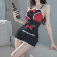 Adorable Sexy Lingerie Set - Cute Maid-Themed Thong & Bow-Tie Sleep Dress for Role Play thumbnail