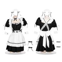 Japanese Lolita Maid Costume Set - Sexy Lace Bodice & Thigh-High Stockings, Pure-Yet-Seductive Erotic Outfit thumbnail