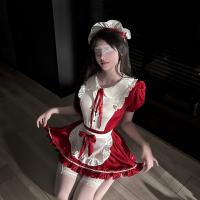QingShe Seductive Lingerie Set - Pure-Yet-Alluring Butterfly Maid Cosplay Underwear, Soft & Feminine Erotic Apparel thumbnail