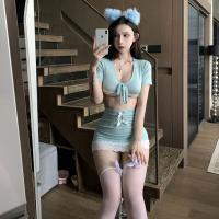 Sexy Secretary Costume Set - Split-Style Lingerie Outfit with Bodycon Skirt & JK School Uniform Style thumbnail