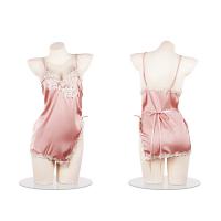Huanqing Vintage Embroidered Lace Cami Sleep Dress – Sexy Pure-Temptation Lingerie Set, No-Remove Seductive Nightwear thumbnail