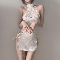 Seductive Lace Lingerie Set for Women – Busty Maid Costume & Sensual Silk Qipao Sleepwear Outfit thumbnail