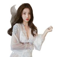 Weimiaoqing Women's Sheer Mesh Lingerie Set - Sexy Lace Sleepwear & Seductive Robe Outfit thumbnail