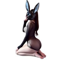 Sensual Plus Size Mesh Bodysuit with Open-Crotch Design - Sexy Lace Thong Bodysuit for Women thumbnail