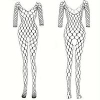 Bensi Sexy Lace Bodysuit - Sheer Mesh Erotic Lingerie for Couples, Costume Play & Intimate Moments thumbnail