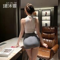 Seductive Lace Secretary Skirt - Sexy Pure-Delight Bodycon Mini Skirt with Elegant Sheer Details thumbnail