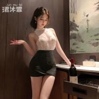 Seductive Lace Secretary Skirt - Sexy Pure-Delight Bodycon Mini Skirt with Elegant Sheer Details thumbnail