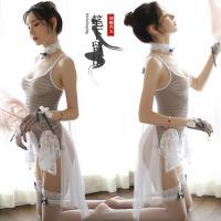Suoqing Seductive Lingerie Set - Ruffled Mesh Long Dress for Women, Sexy Intimate Wear thumbnail
