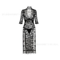 Sexy Lace Temptation Long Dress - Hot Side-Slit Bodycon Lingerie Nightwear for Women thumbnail