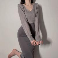 Seductive Lace Tie-Up Backless Sheer Long Nightgown - Pure Temptation Sleep Dress for Women thumbnail