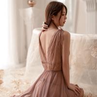 Wholesale Lace Sexy Sleepwear Set – Spring Summer Thin Polyester-Spandex Mesh Nightgown & Deep V Lingerie thumbnail
