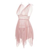 Wholesale Lace Sexy Sleepwear Set – Spring Summer Thin Polyester-Spandex Mesh Nightgown & Deep V Lingerie thumbnail
