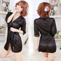 European Women's Sexy Lace Sleepwear Set - Plus Size Transparent Robe & Matching Lingerie Outfit