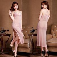 Elegant Sheer Lace Sleep Dress - Sexy Mesh Slip Nightgown for Women, Plus Size Sensual Lingerie thumbnail