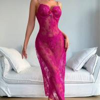 2024 Lace Sexy Lingerie Dress Set – Elegant Floral Embroidered Slip Dress with Adjustable Straps thumbnail